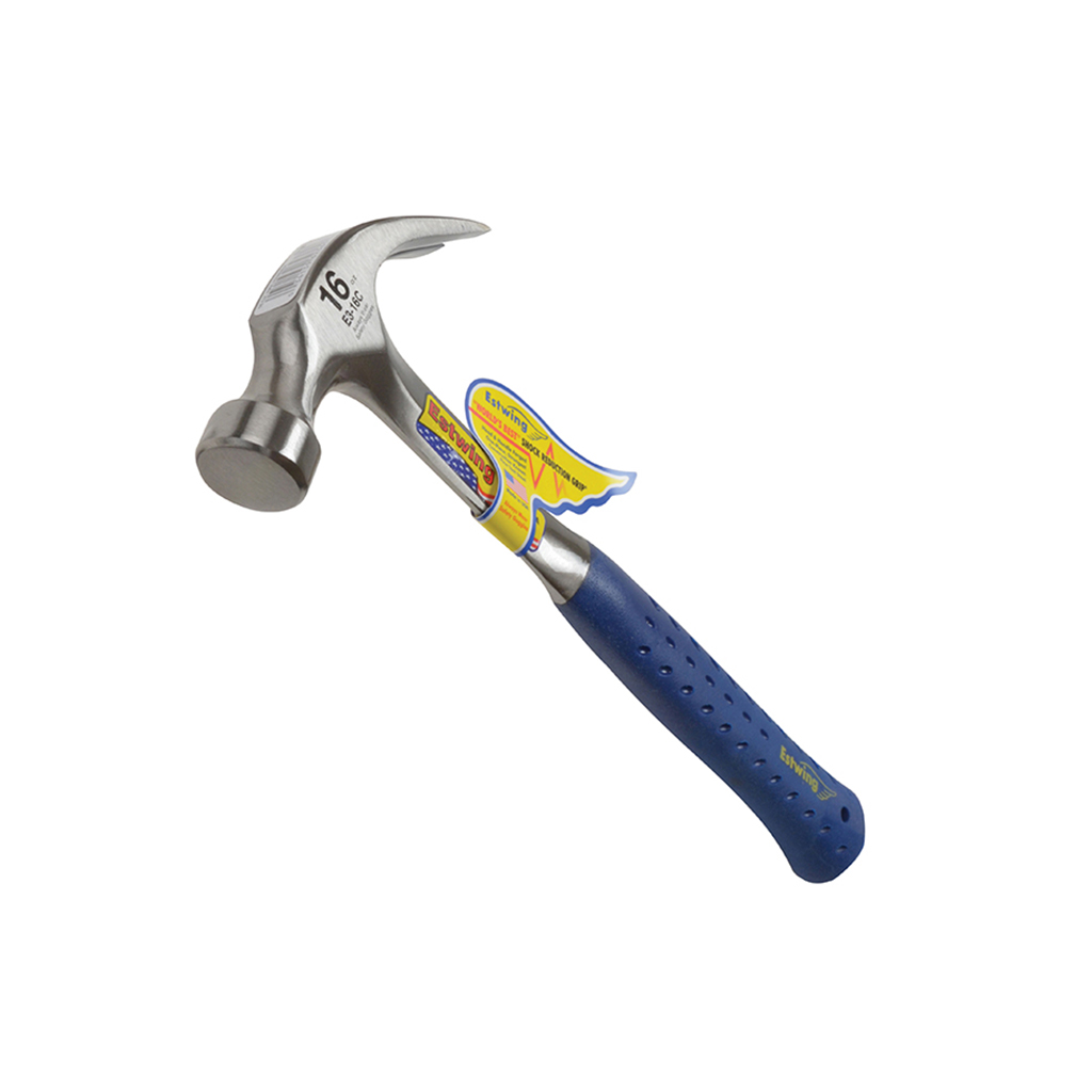 E3/20C gebogen klauw hamer - rode vinyl grip 560g (20oz