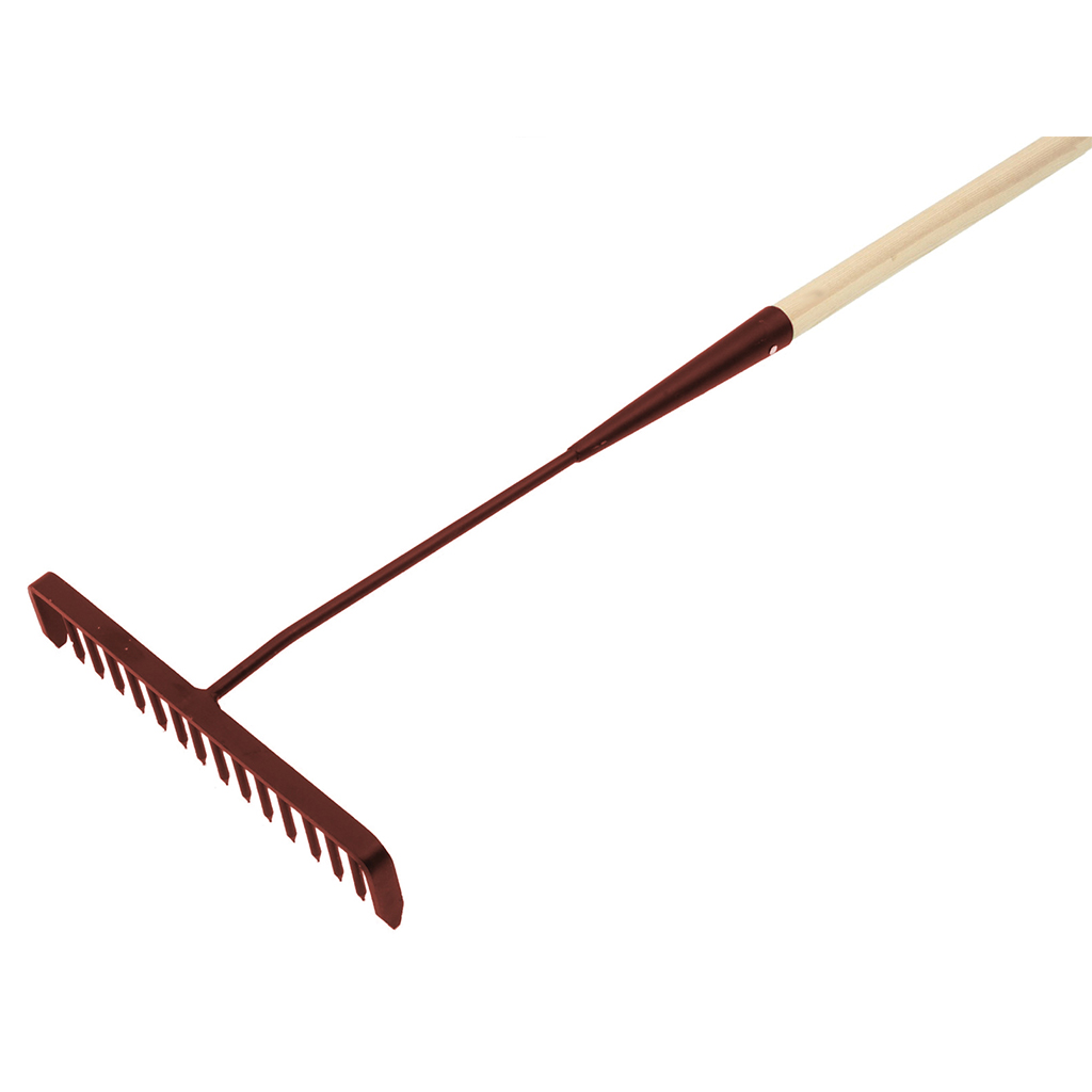 Tombo Rakes Tarmac Rake 16 Round Teeth Wooden Handle Product