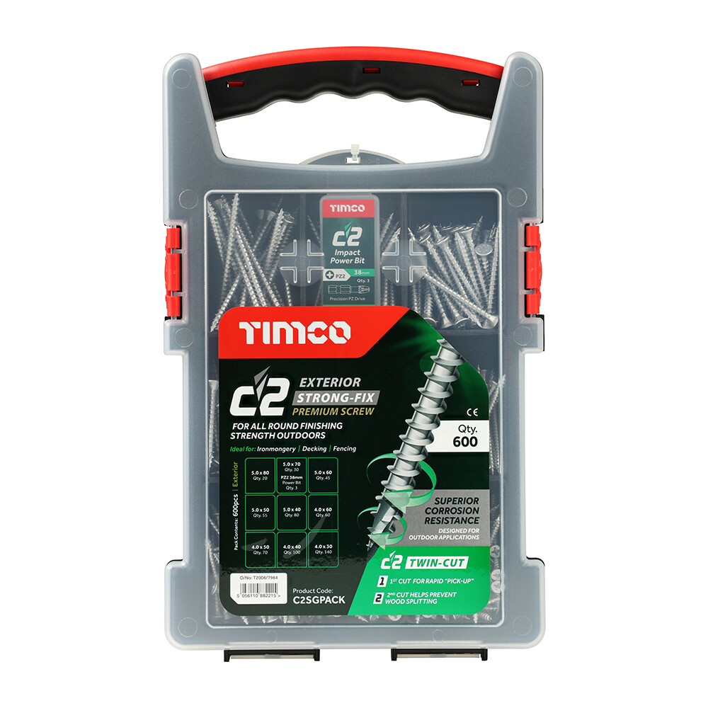 Timcob Timco C2 Strong-Fix PZ Double Countersunk with Ribs Twin-Cut Screws ...